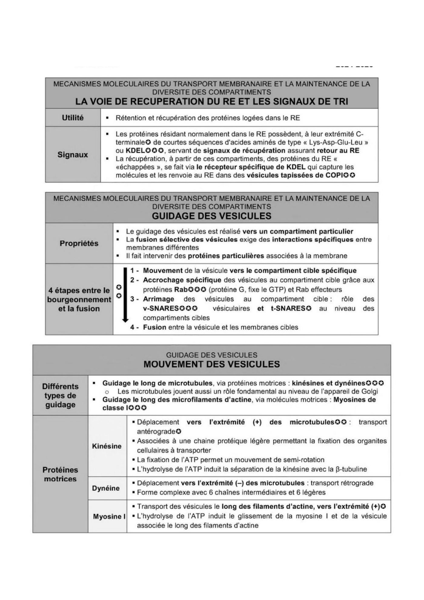 Transport intracellulaire et trafic vesiculaire — page 16