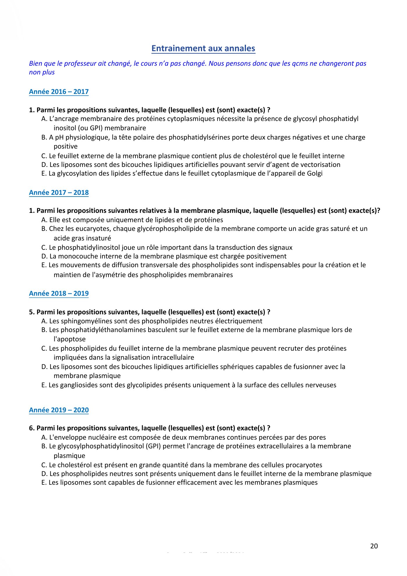 Membranes cellulaires pt1-2 — page 20