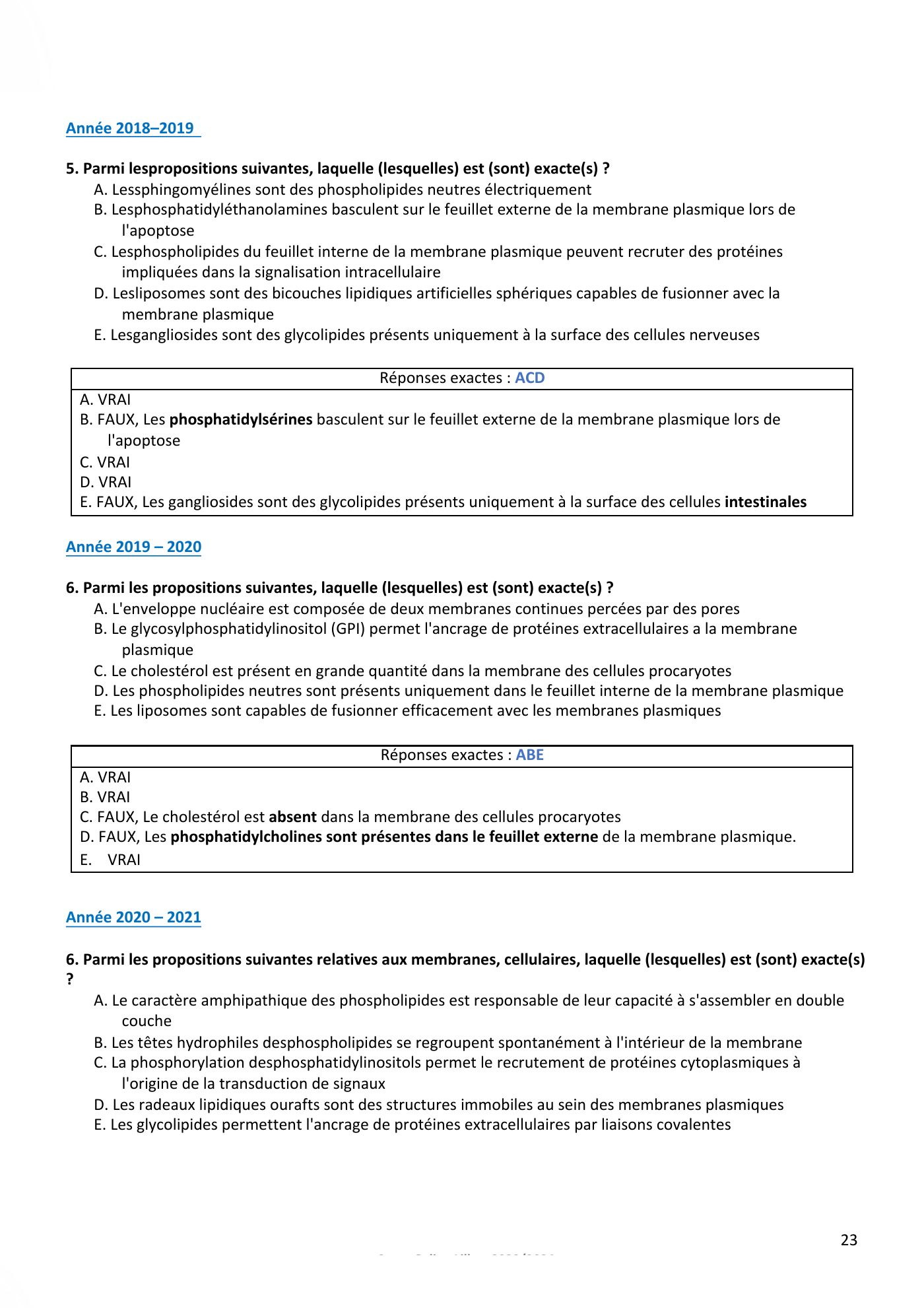 Membranes cellulaires pt1-2 — page 23
