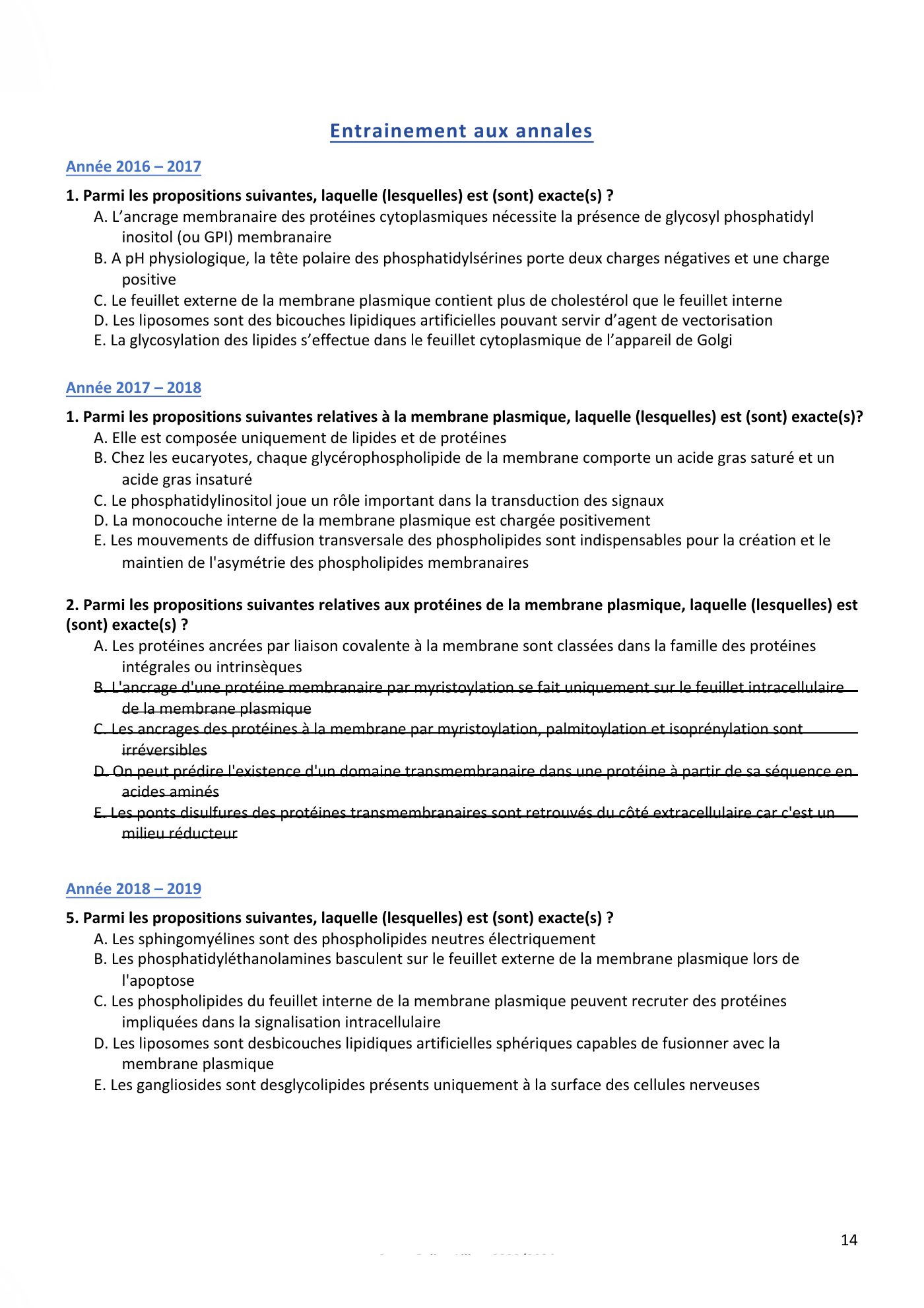 Membranes cellulaires pt3 — page 14