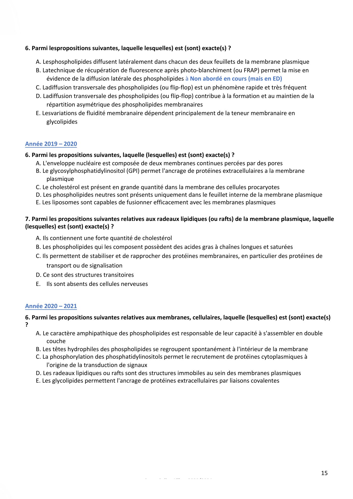 Membranes cellulaires pt3 — page 15