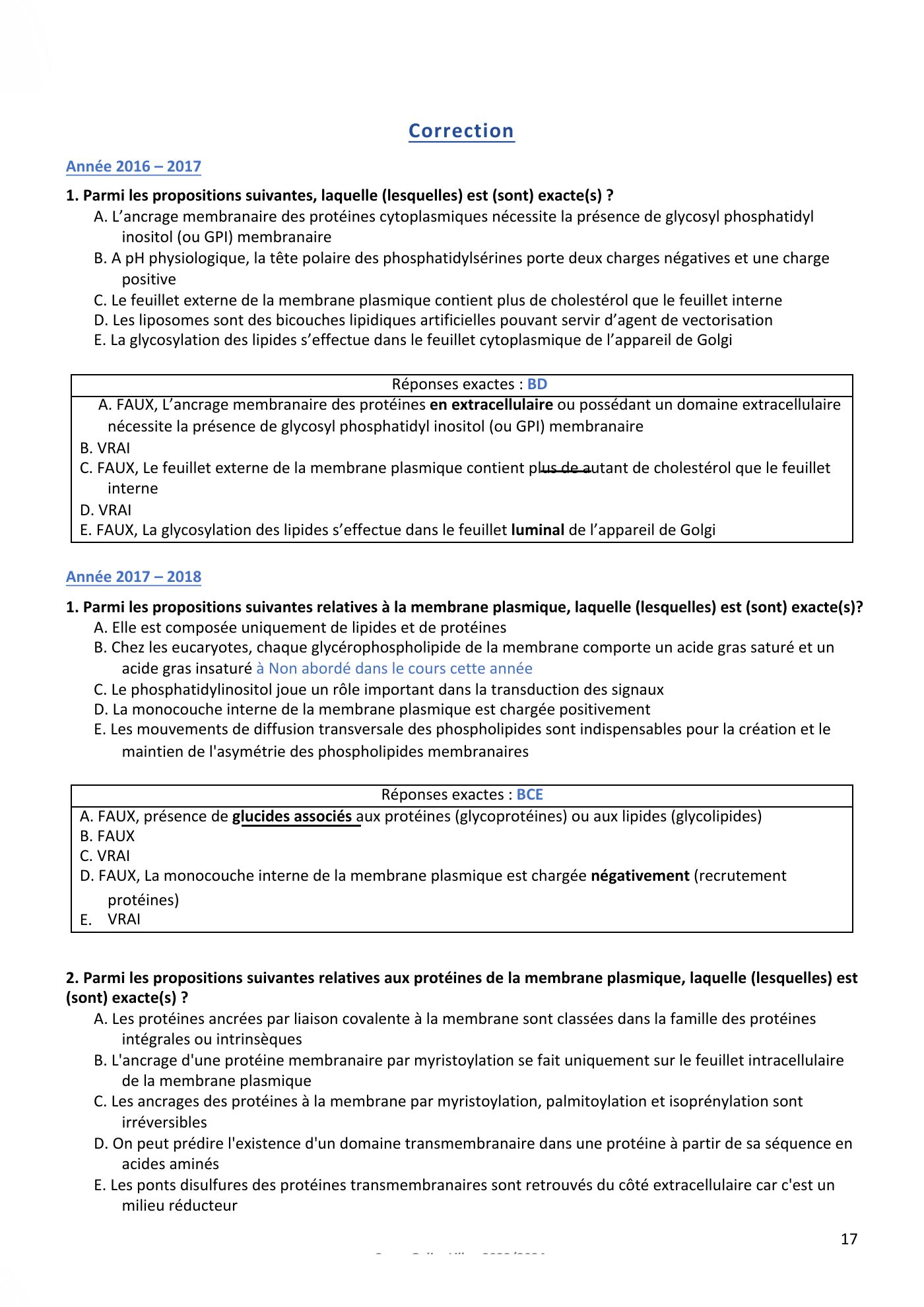 Membranes cellulaires pt3 — page 17