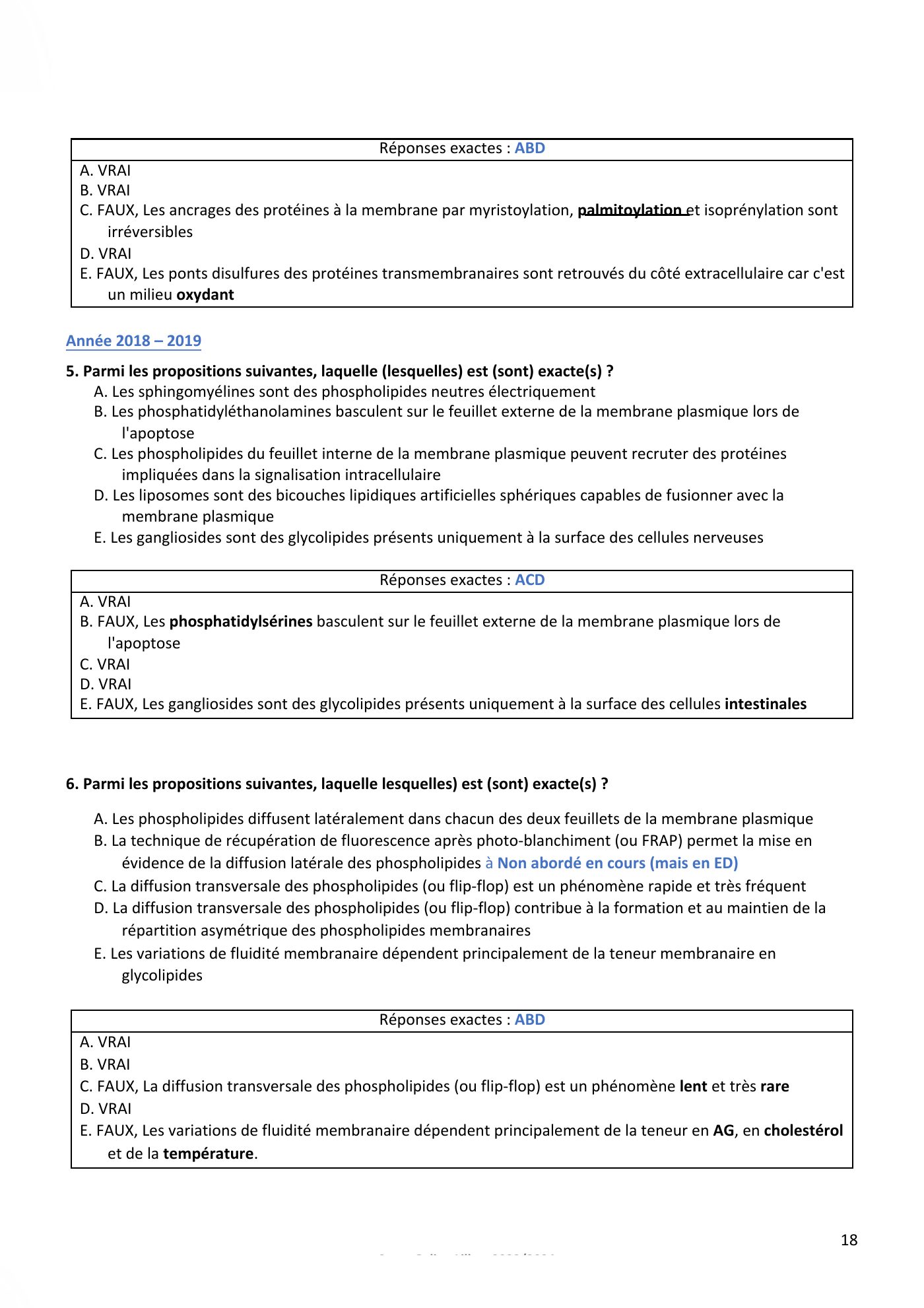 Membranes cellulaires pt3 — page 18