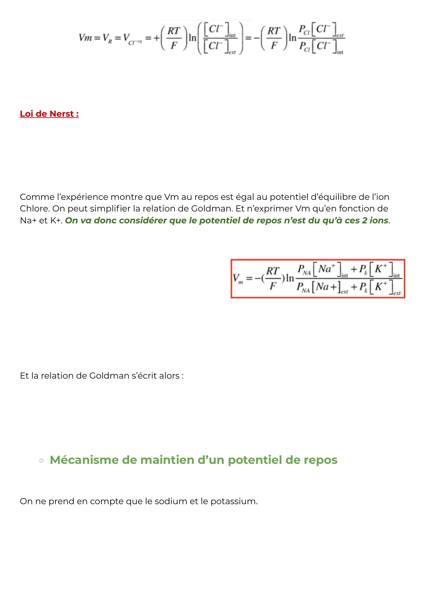 Potentiel membranaire partie 2 — page 5